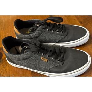 Vans Sneaker Atwood Deluxe Comfort Skater Unisex Mens 10 Shoes Black Drk Gray